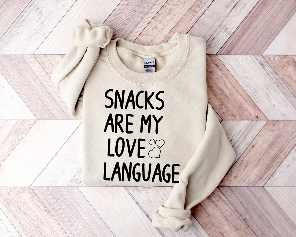 Snacks Are My Love Language Shirt: Funny Valentine's Day Tee