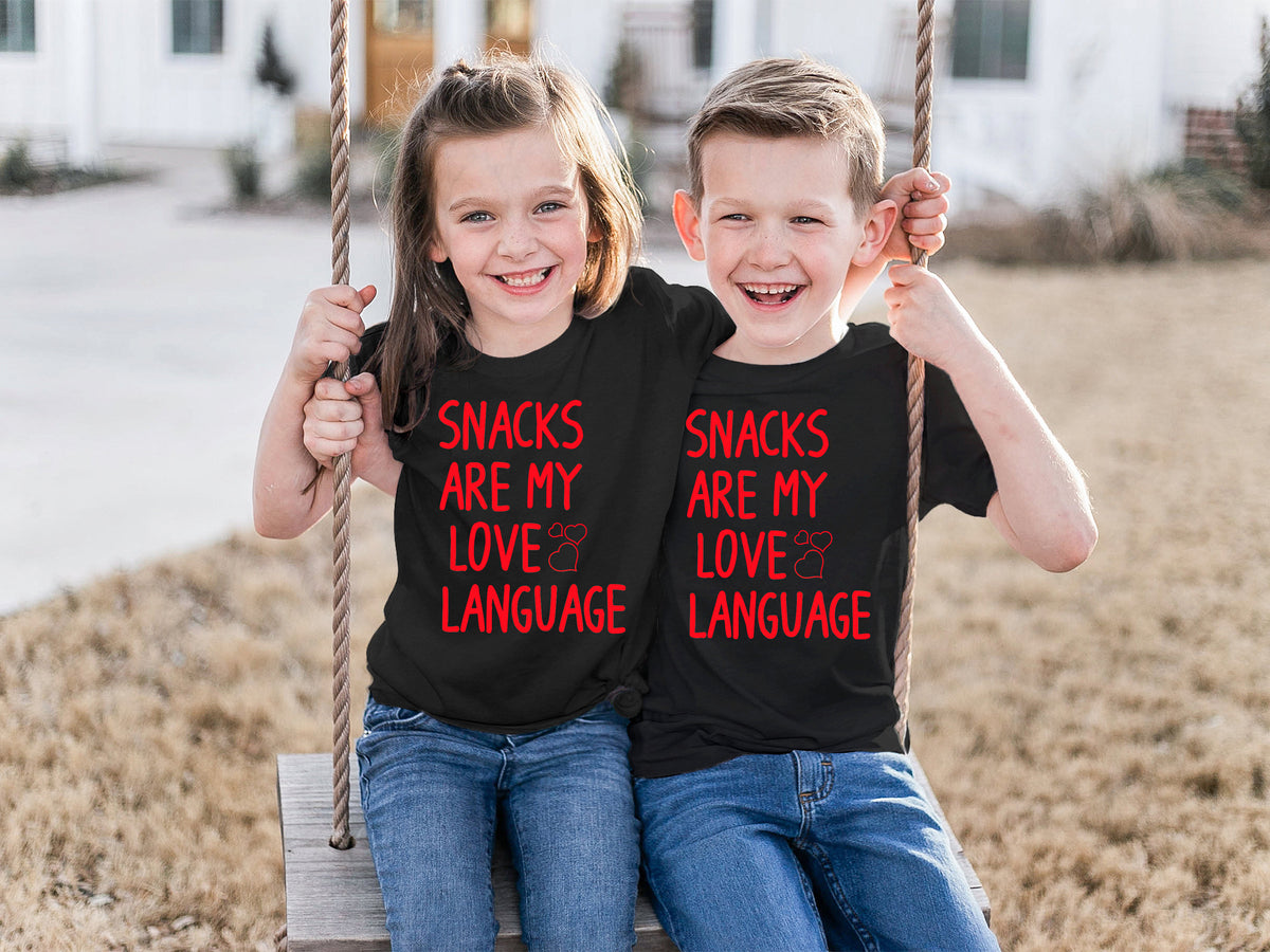 Snacks Are My Love Language Shirt: Funny Valentine's Day Tee
