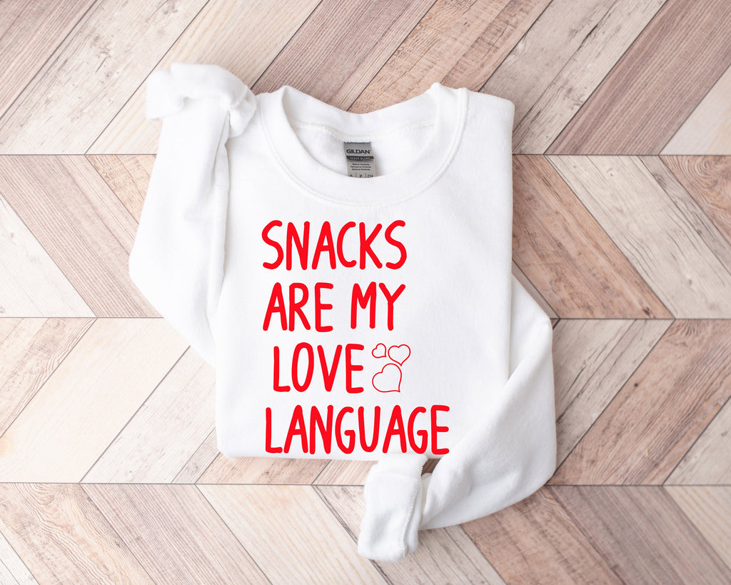 Snacks Are My Love Language Shirt: Funny Valentine's Day Tee