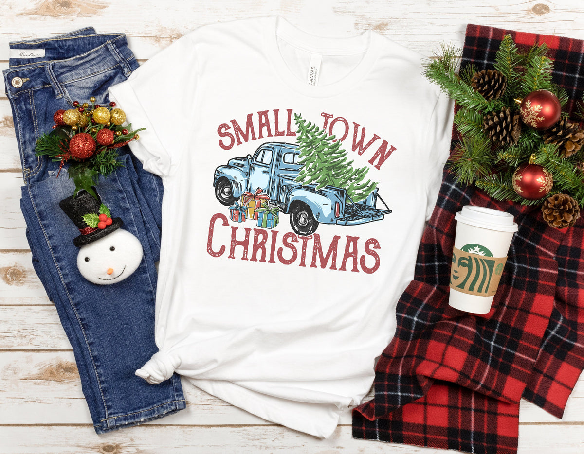 Small Town Christmas Sweatshirt, Vintage Truck, Holiday Gift