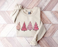 Pink Christmas Tree Shirt: Watercolor Cozy Holiday Tee