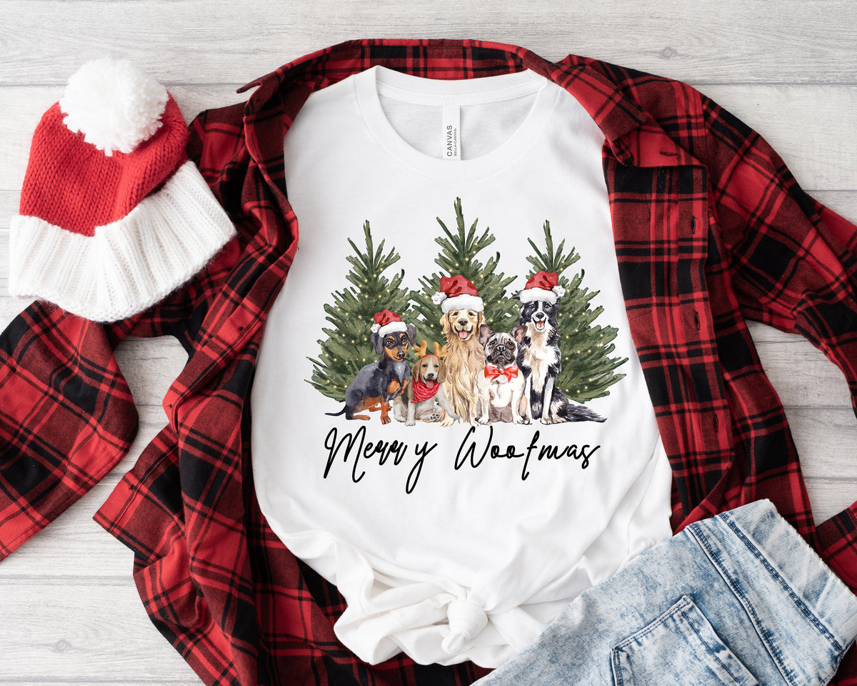 Merry Woofmas Dog Christmas Shirt - Dog Mom Gift
