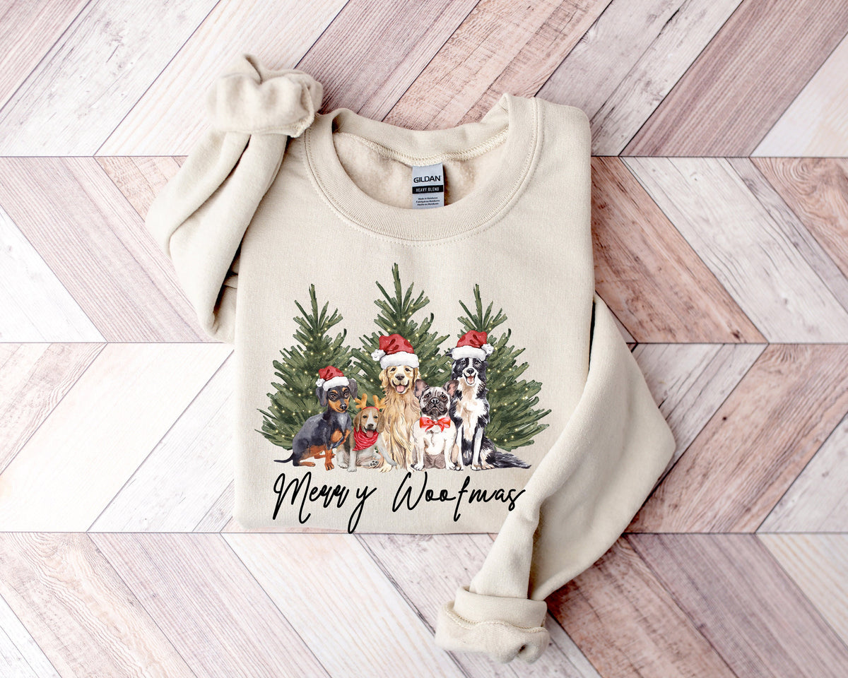 Merry Woofmas Dog Christmas Shirt - Dog Mom Gift