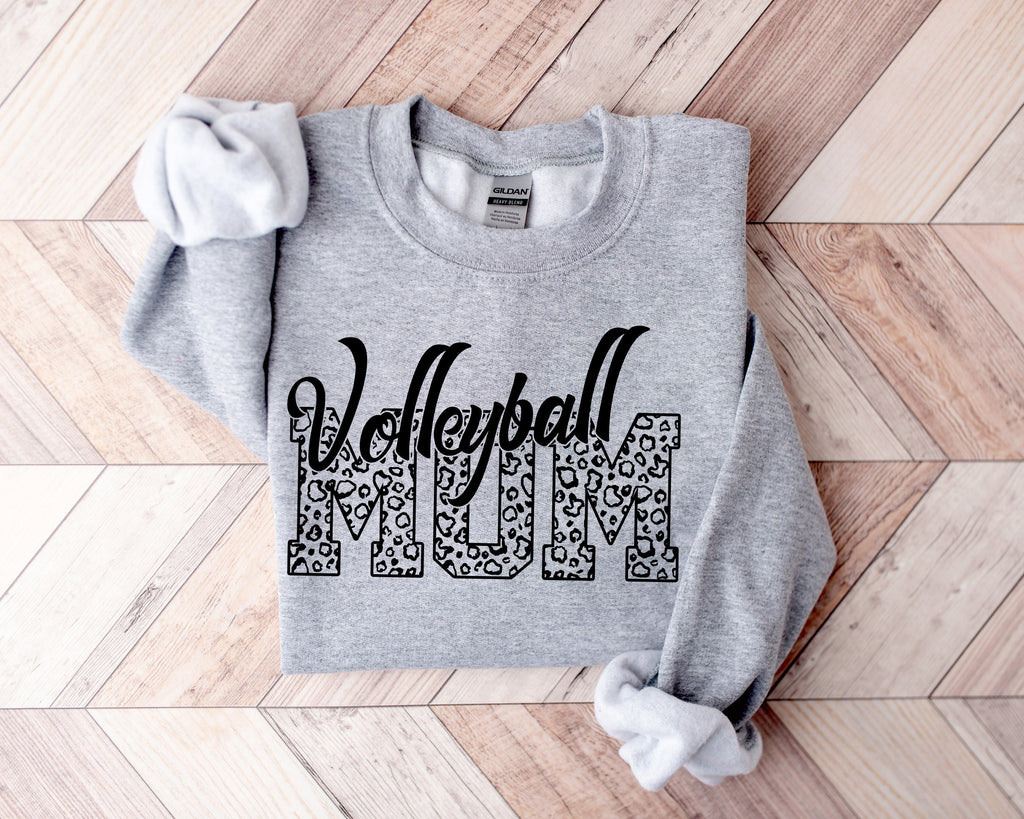 Volleyball Mom Crewneck Sweatshirt: Game Day Sportswear