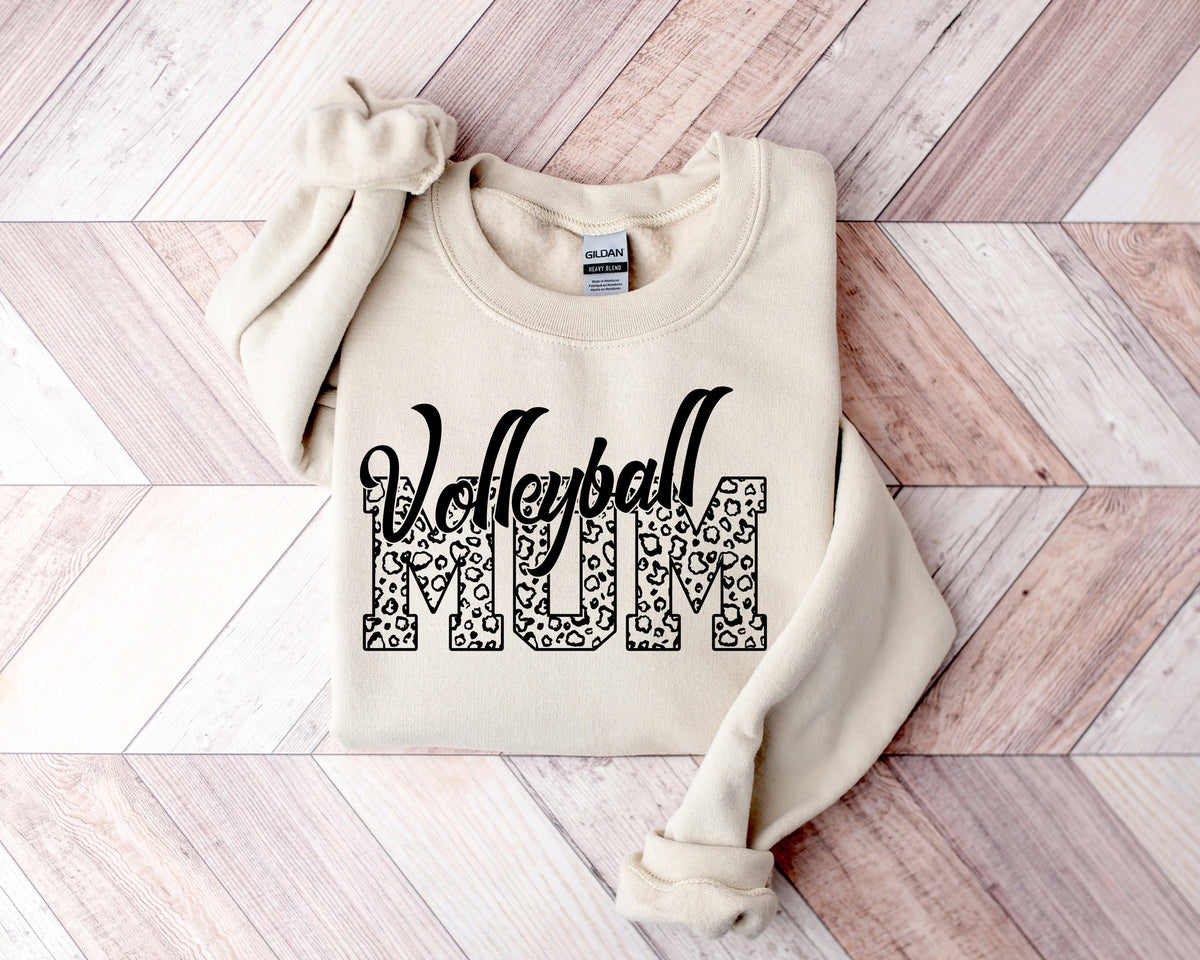 Volleyball Mom Crewneck Sweatshirt: Game Day Sportswear