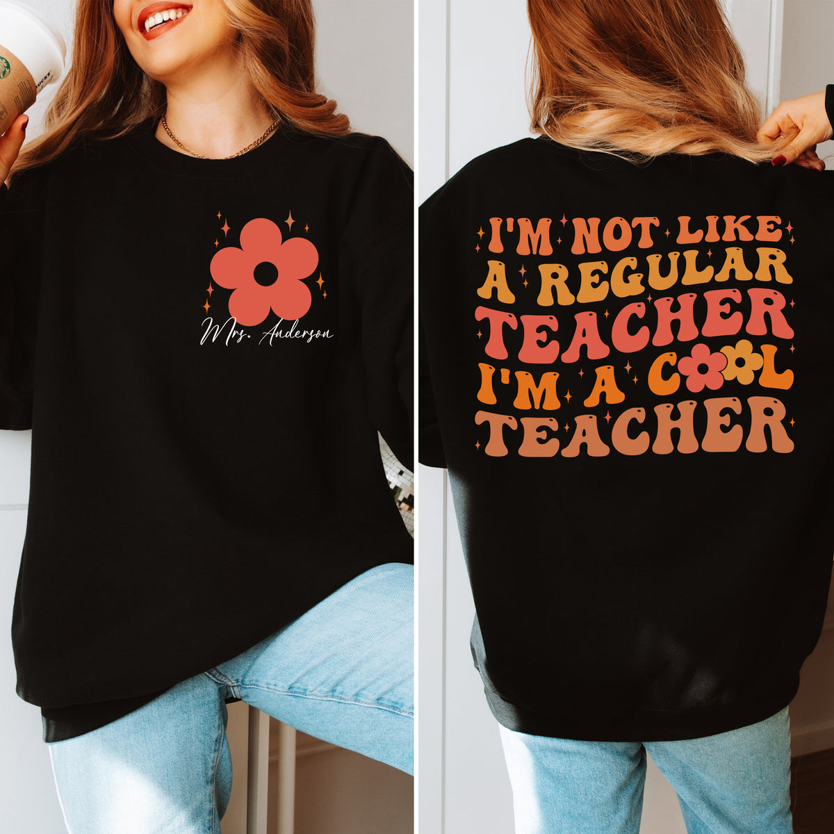 Custom Teacher Sweatshirt, Cool Teacher Shirt, Back To School