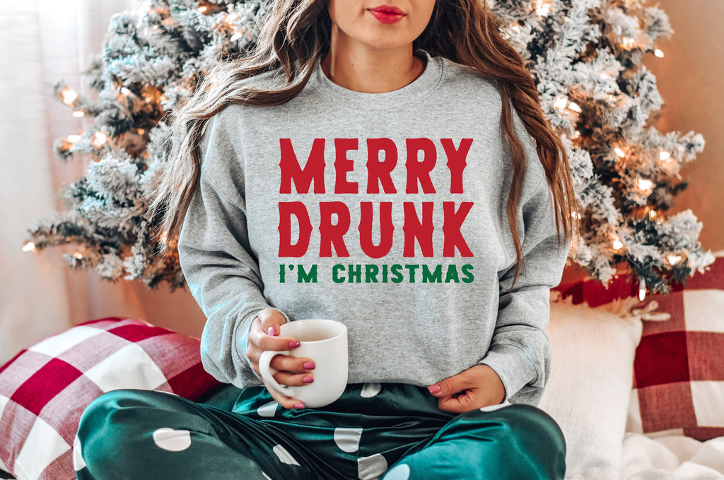 Merry And Drunk I'm Christmas Sweatshirt: Family Matching Top
