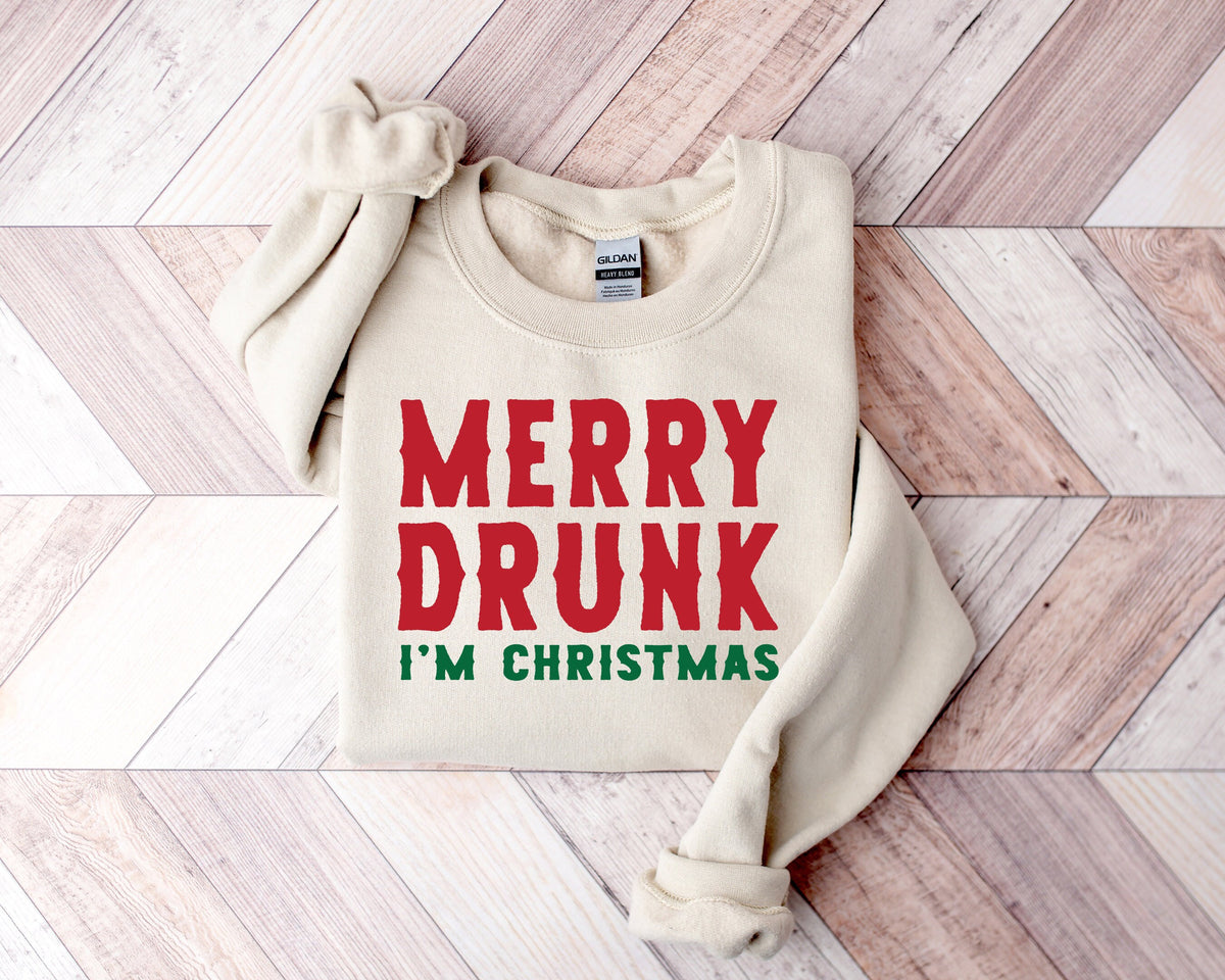 Merry And Drunk I'm Christmas Sweatshirt: Family Matching Top
