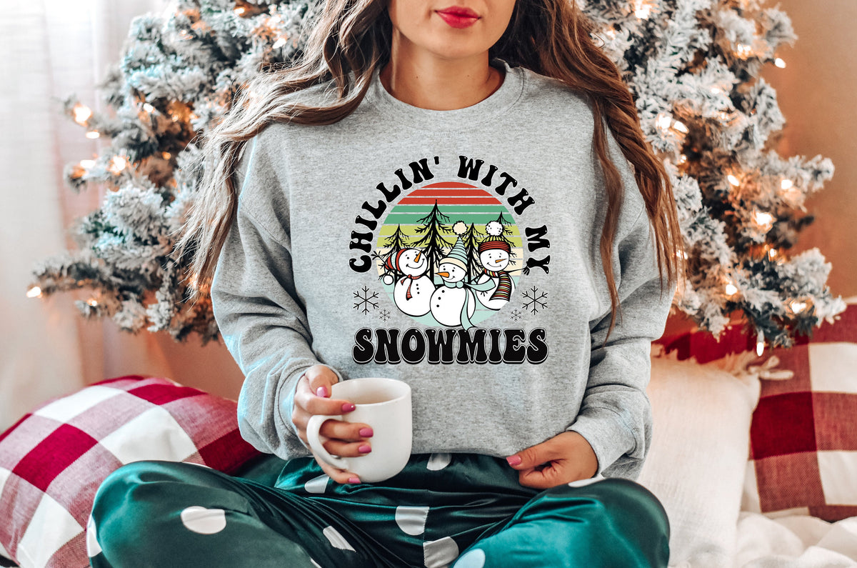 Pre-K Teacher Christmas Shirt: Chillin' With My Snowmies Tee