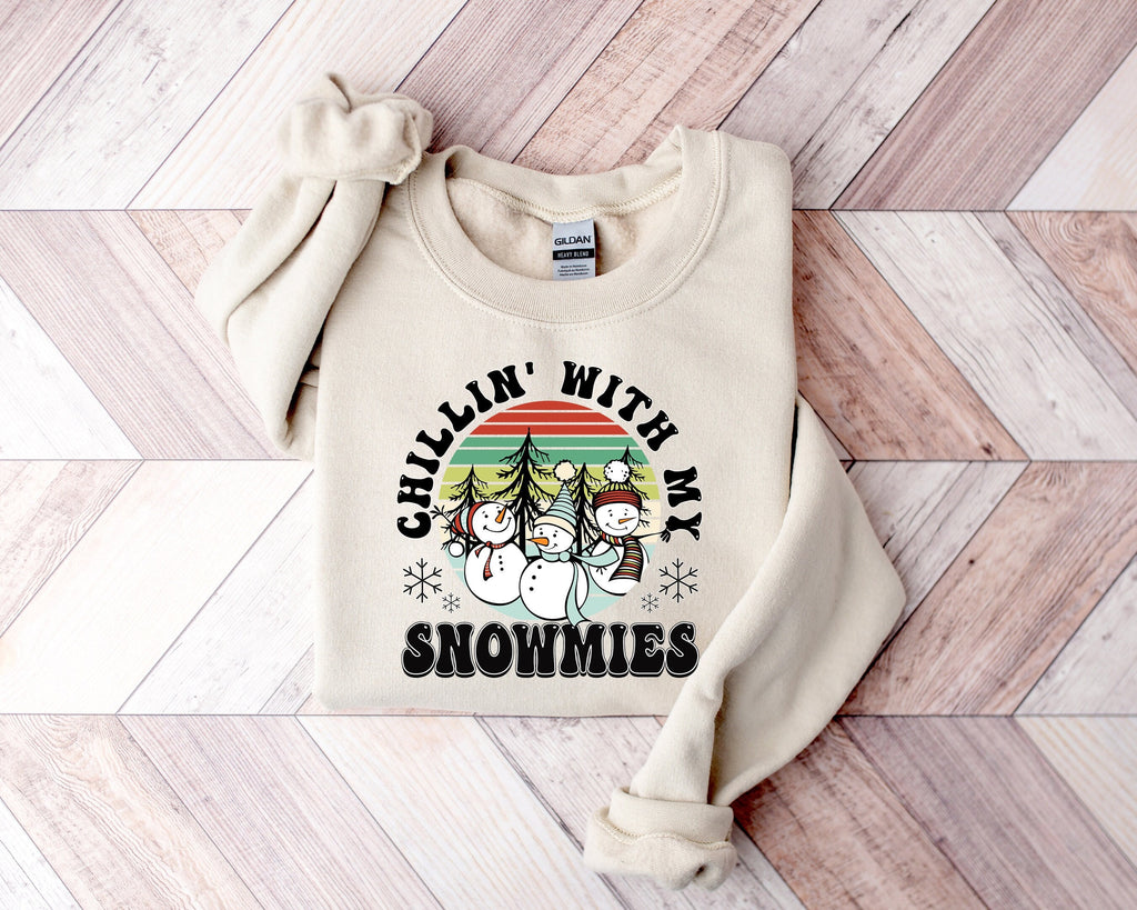 Pre-K Teacher Christmas Shirt: Chillin' With My Snowmies Tee