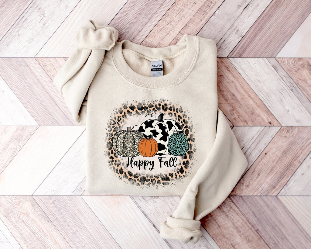Happy Fall Pumpkin Shirt: Thanksgiving Vibes Cotton Tee