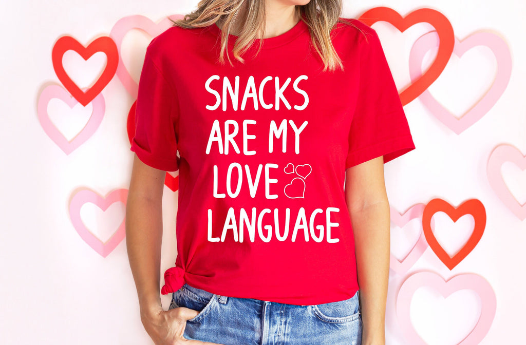 Snacks Are My Love Language Shirt: Funny Valentine's Day Tee