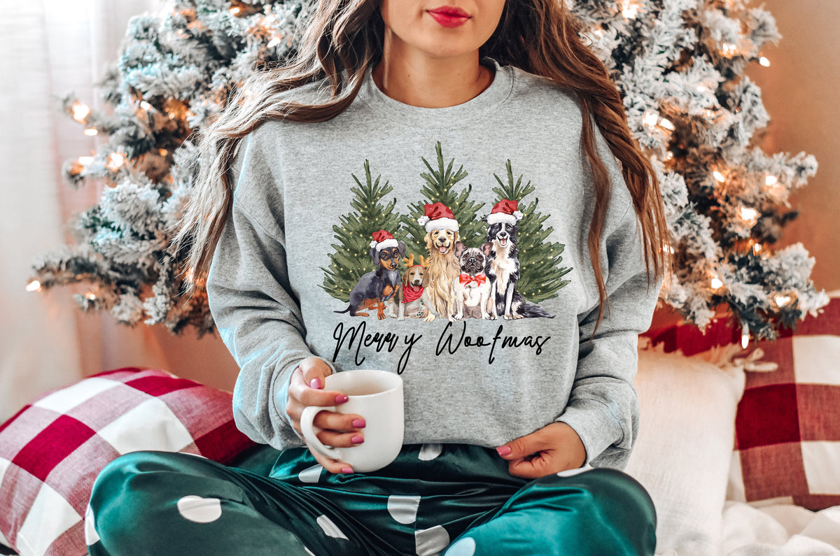 Merry Woofmas Dog Christmas Shirt - Dog Mom Gift