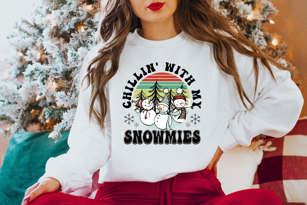 Pre-K Teacher Christmas Shirt: Chillin' With My Snowmies Tee