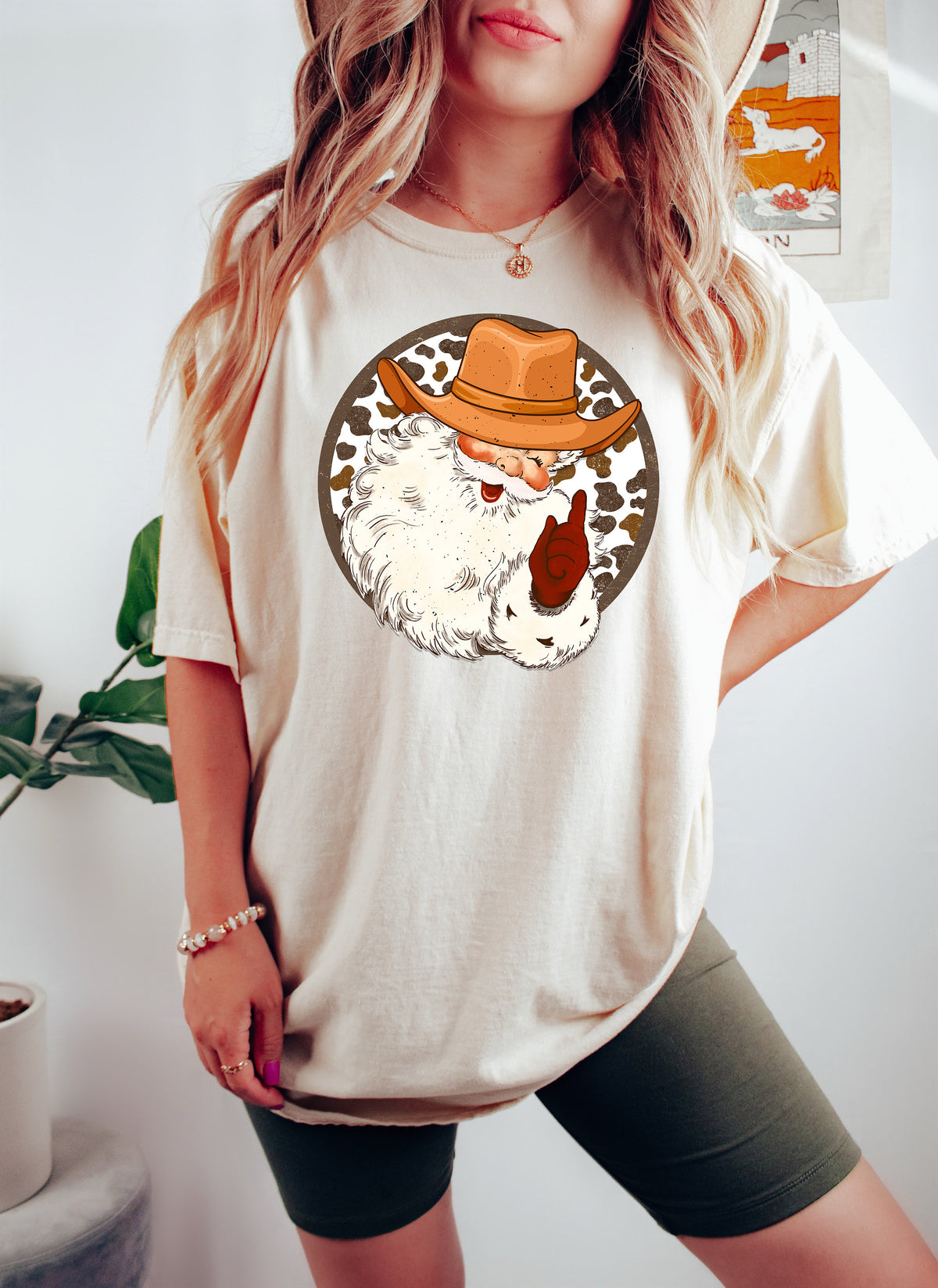 Cowboy Santa Christmas Sweatshirt: Western Holiday Shirt
