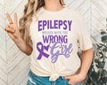 Epilepsy Awareness T-Shirt: Funny Epilepsy Warrior Purple Ribbon Tee