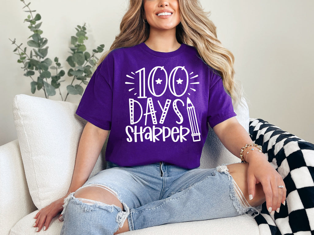 100 Days Sharper Teacher Shirt: Student Tee