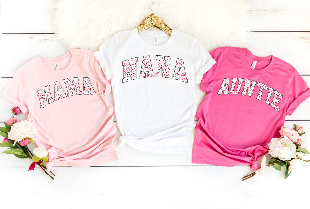 Mama Valentine's Day Sweatshirt: Heart Print Love Shirt