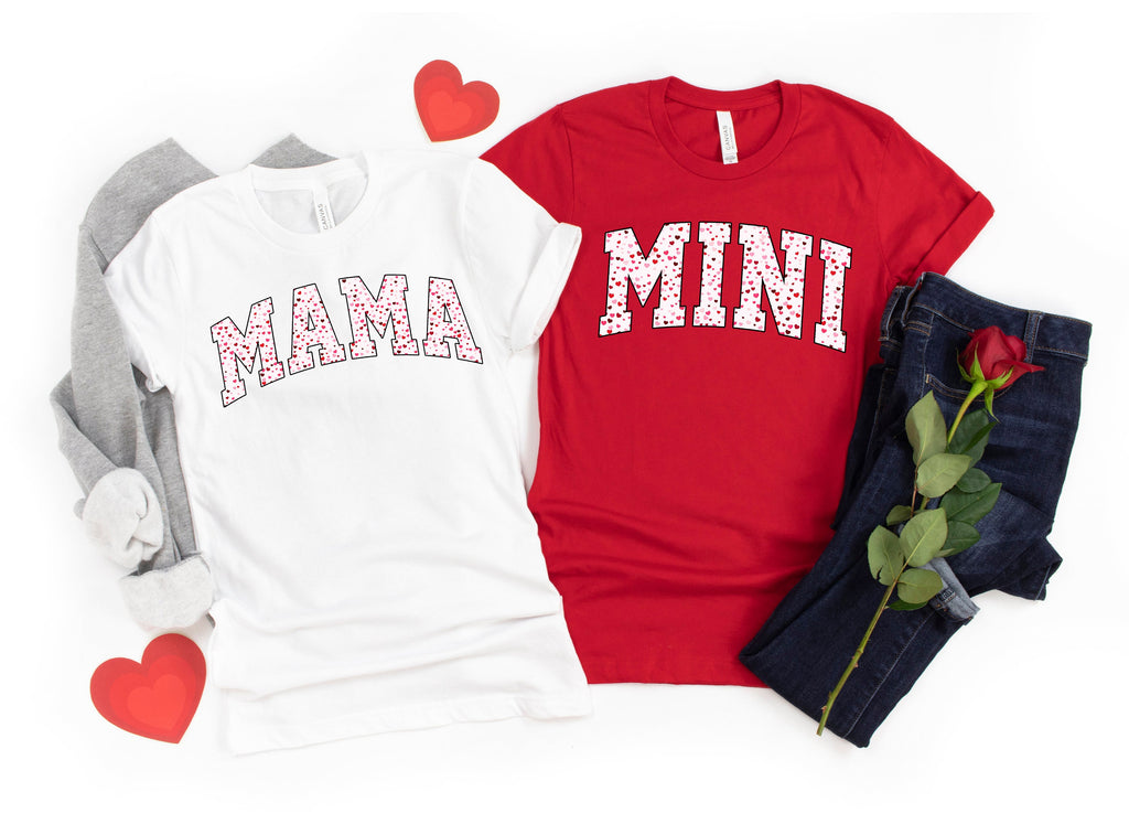 Mama Valentine's Day Sweatshirt: Heart Print Love Shirt