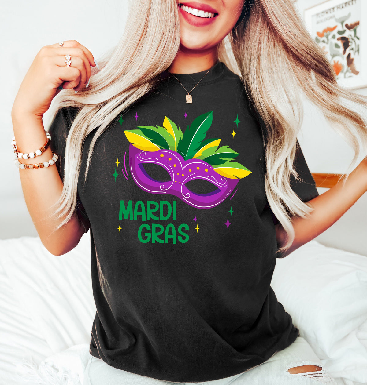 Mardi Gras T-Shirt: Beads, Parades, King Cake, Crawfish