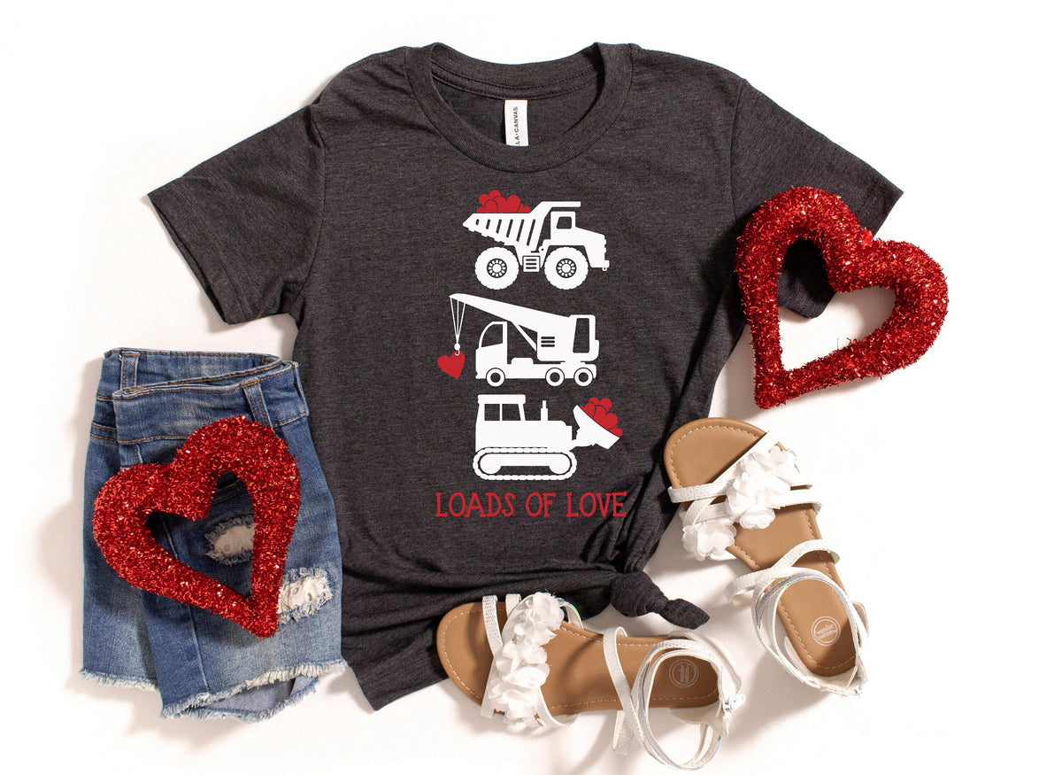 Valentine's Day Construction Truck Shirt: Loads of Love