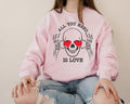 Skeleton Heart Eyes Sweatshirt: Valentines Day Skull Shirt