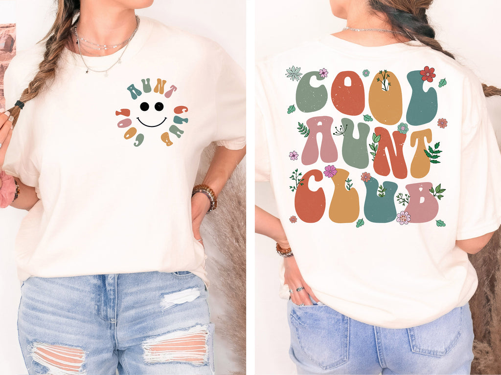 Cool Aunt Club Sweatshirt, Retro Auntie Shirt, Sister Gift