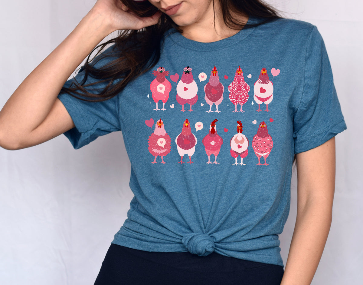 Chicken Valentine's Day Sweatshirt: Funny Chicken Mama Shirt