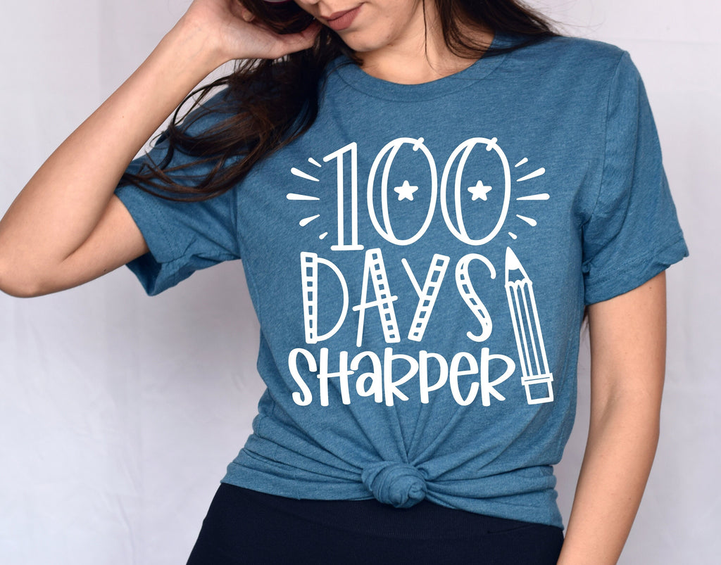 100 Days Sharper Teacher Shirt: Student Tee