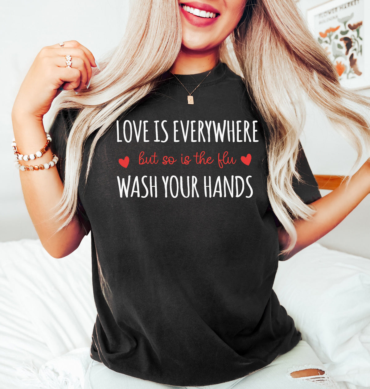 Nurse Valentine's Day Shirt: Love is Everywhere, Wash Your Hands