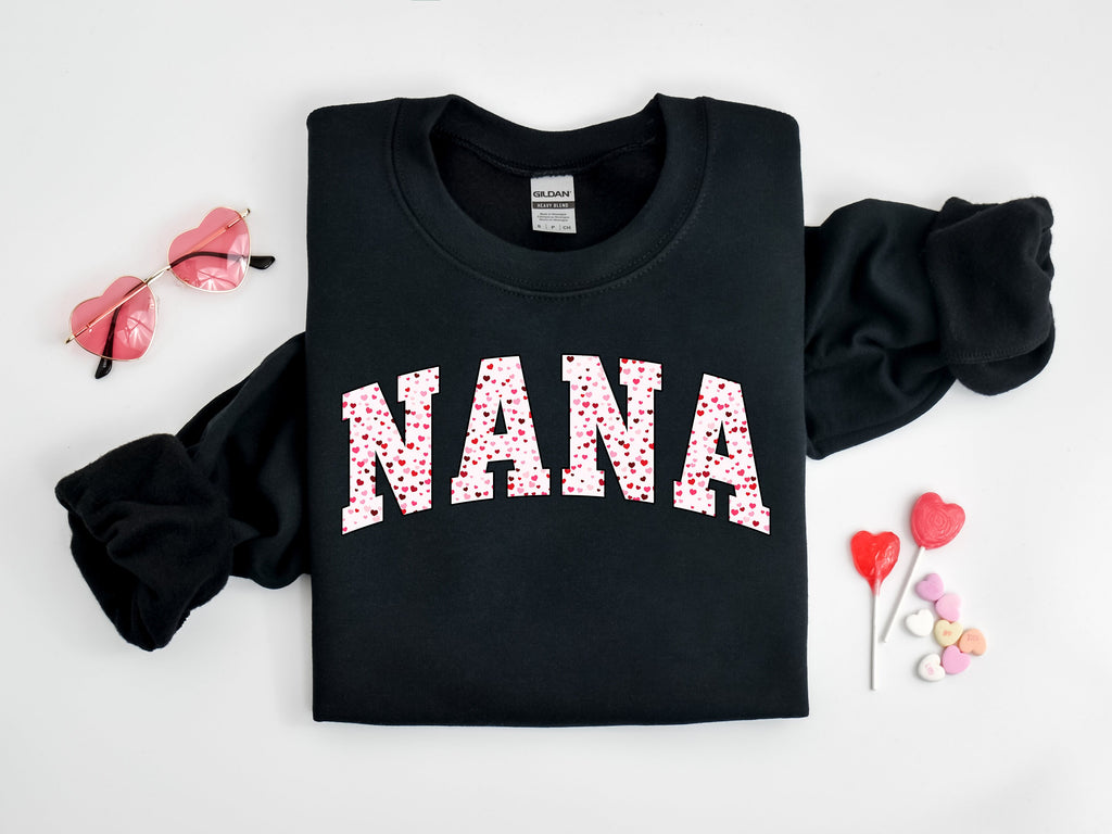 Mama Valentine's Day Sweatshirt: Heart Print Love Shirt