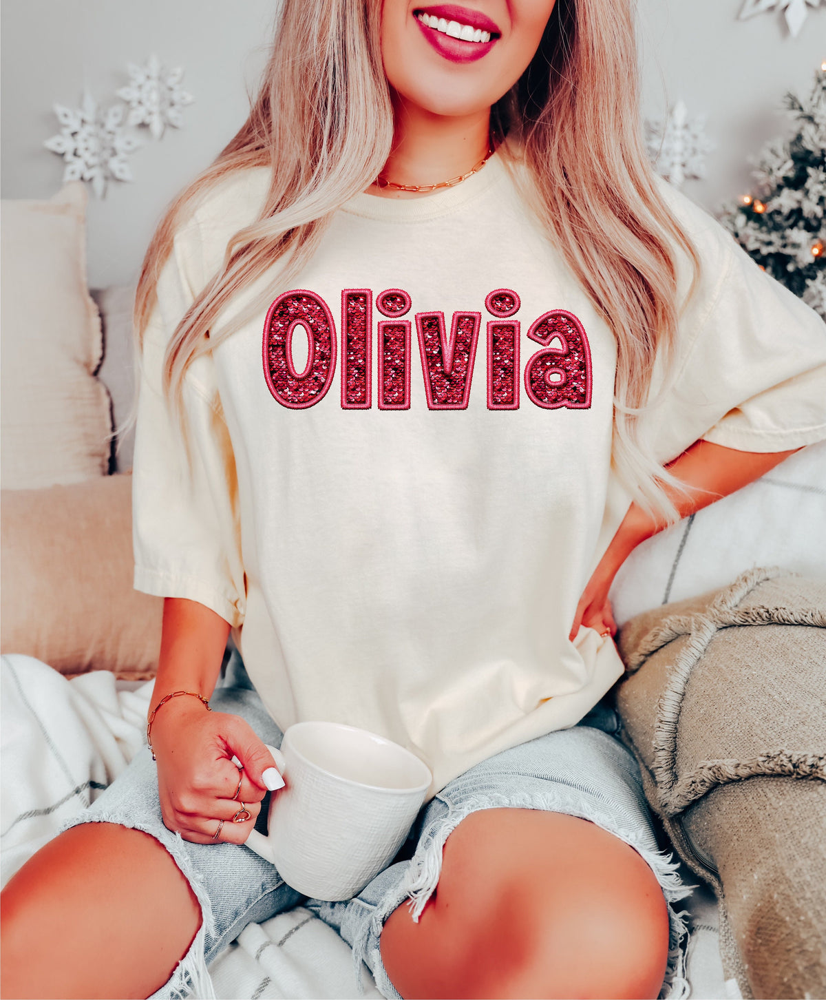 Custom Name Valentine's Day Sweatshirt: Mama Love Shirt