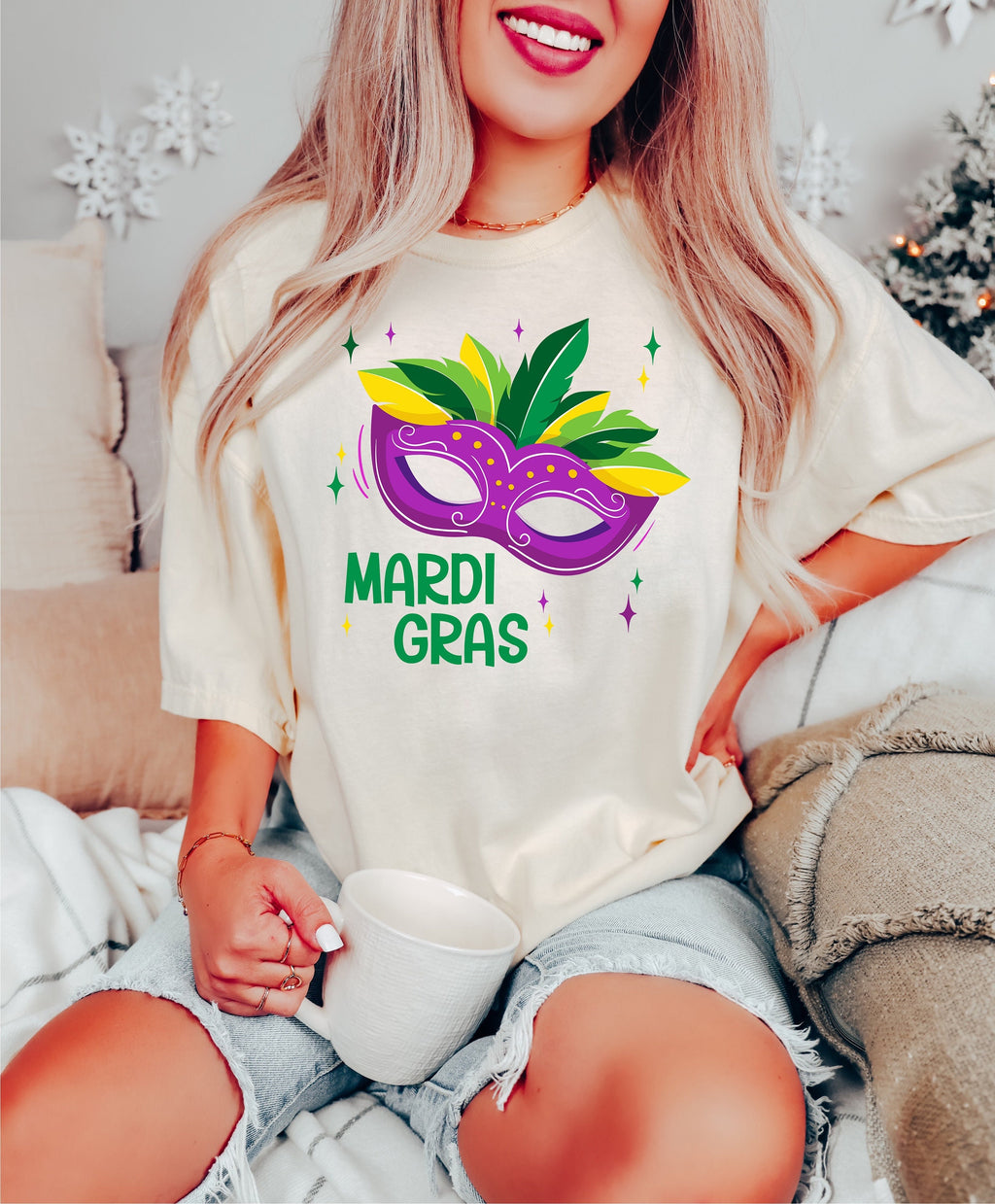 Mardi Gras T-Shirt: Beads, Parades, King Cake, Crawfish