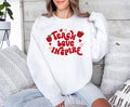 Teacher Valentine Sweatshirt: Teach Love Inspire, Back to School Shirt