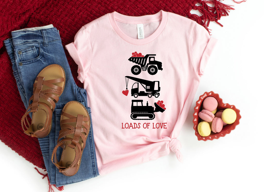 Valentine's Day Construction Truck Shirt: Loads of Love
