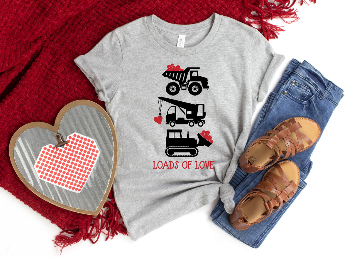 Valentine's Day Construction Truck Shirt: Loads of Love