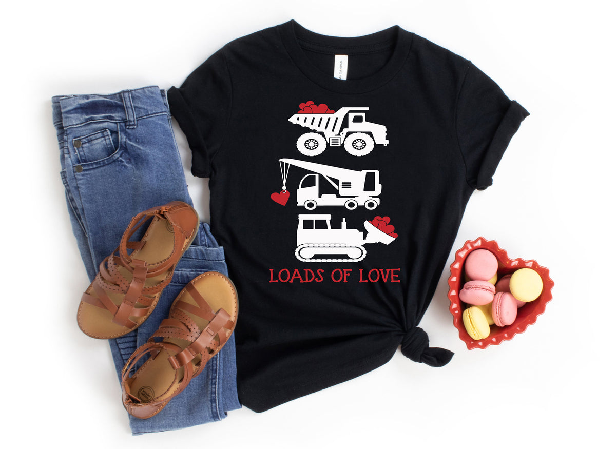 Valentine's Day Construction Truck Shirt: Loads of Love
