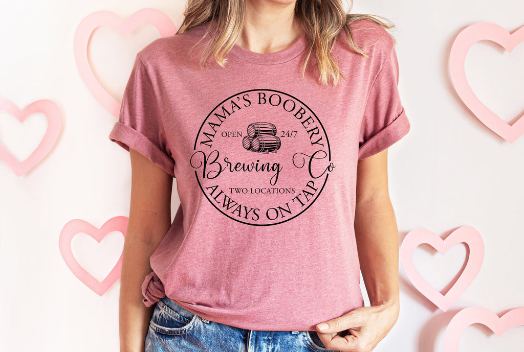 Mama's Boobery Brewing Co Sweatshirt - Funny Breastfeeding New Mom Gift