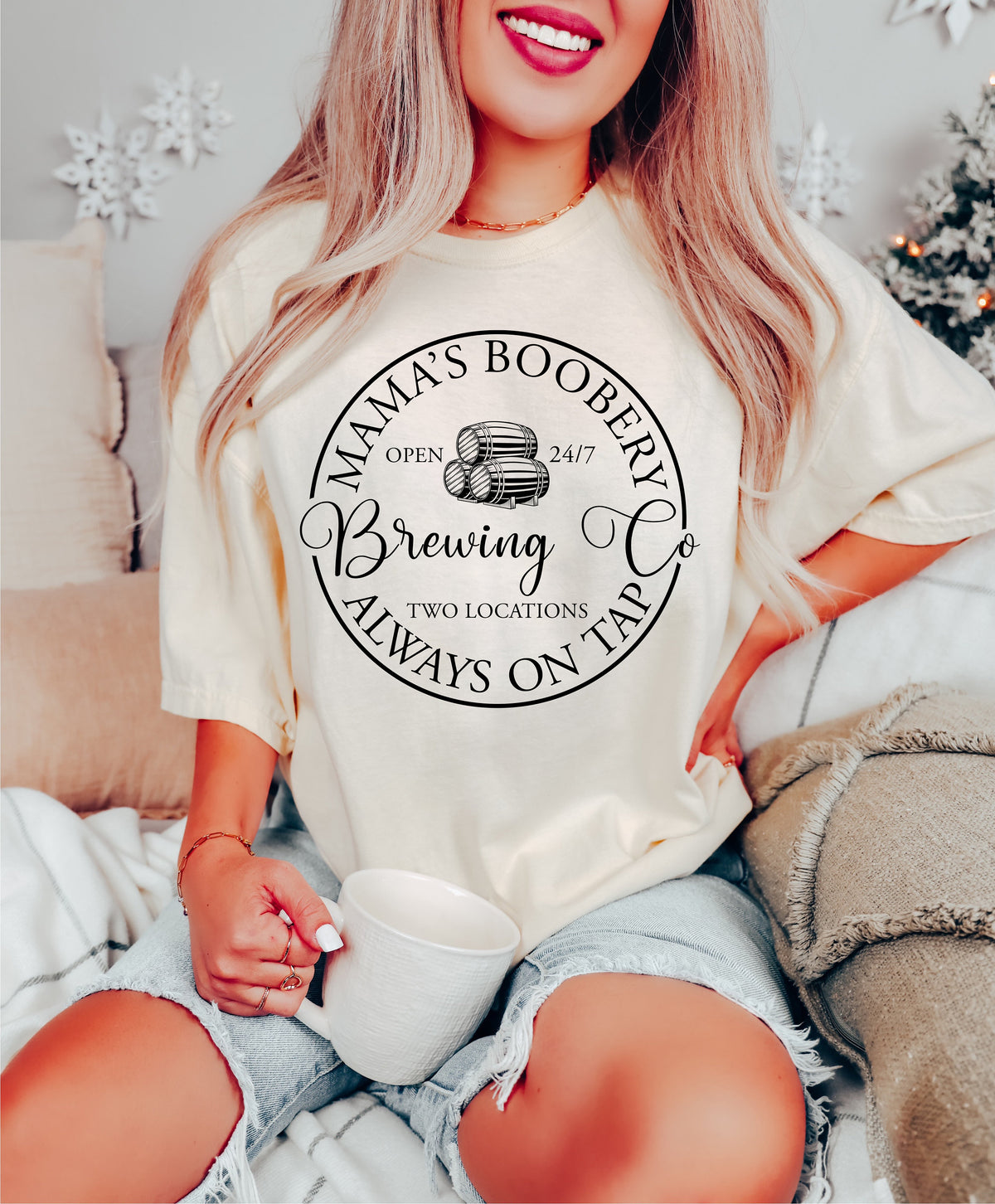 Mama's Boobery Brewing Co Sweatshirt - Funny Breastfeeding New Mom Gift