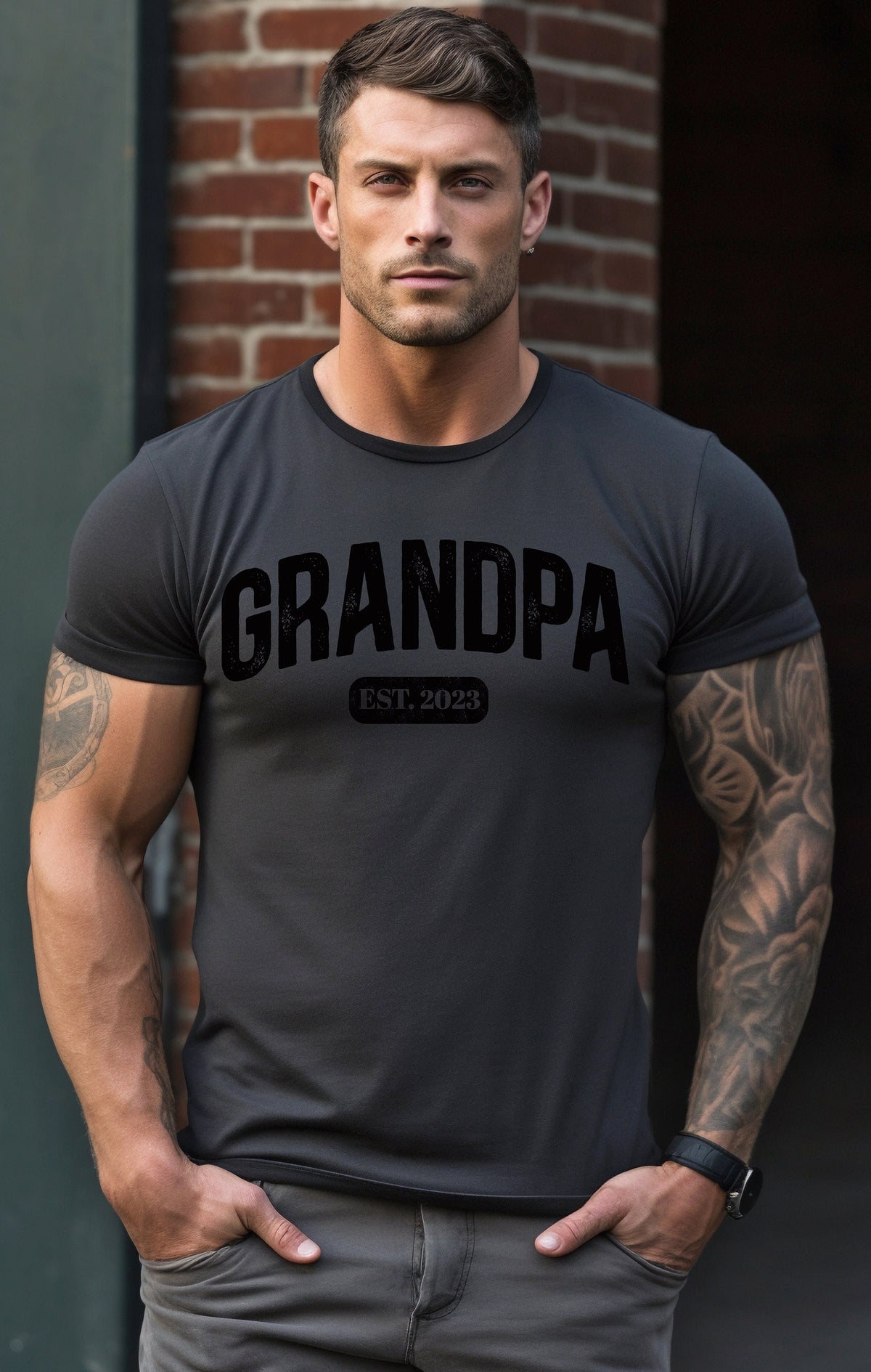 Personalized Grandpa Sweatshirt, Retro Father's Day Gift