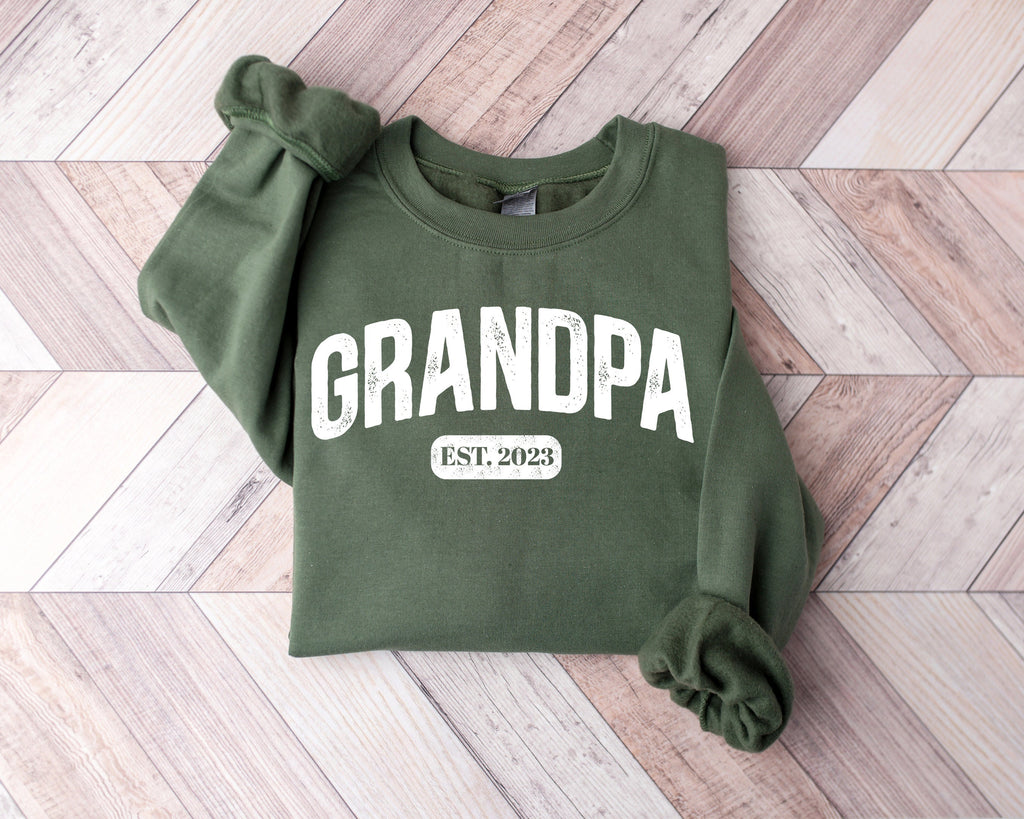 Personalized Grandpa Sweatshirt, Retro Father's Day Gift