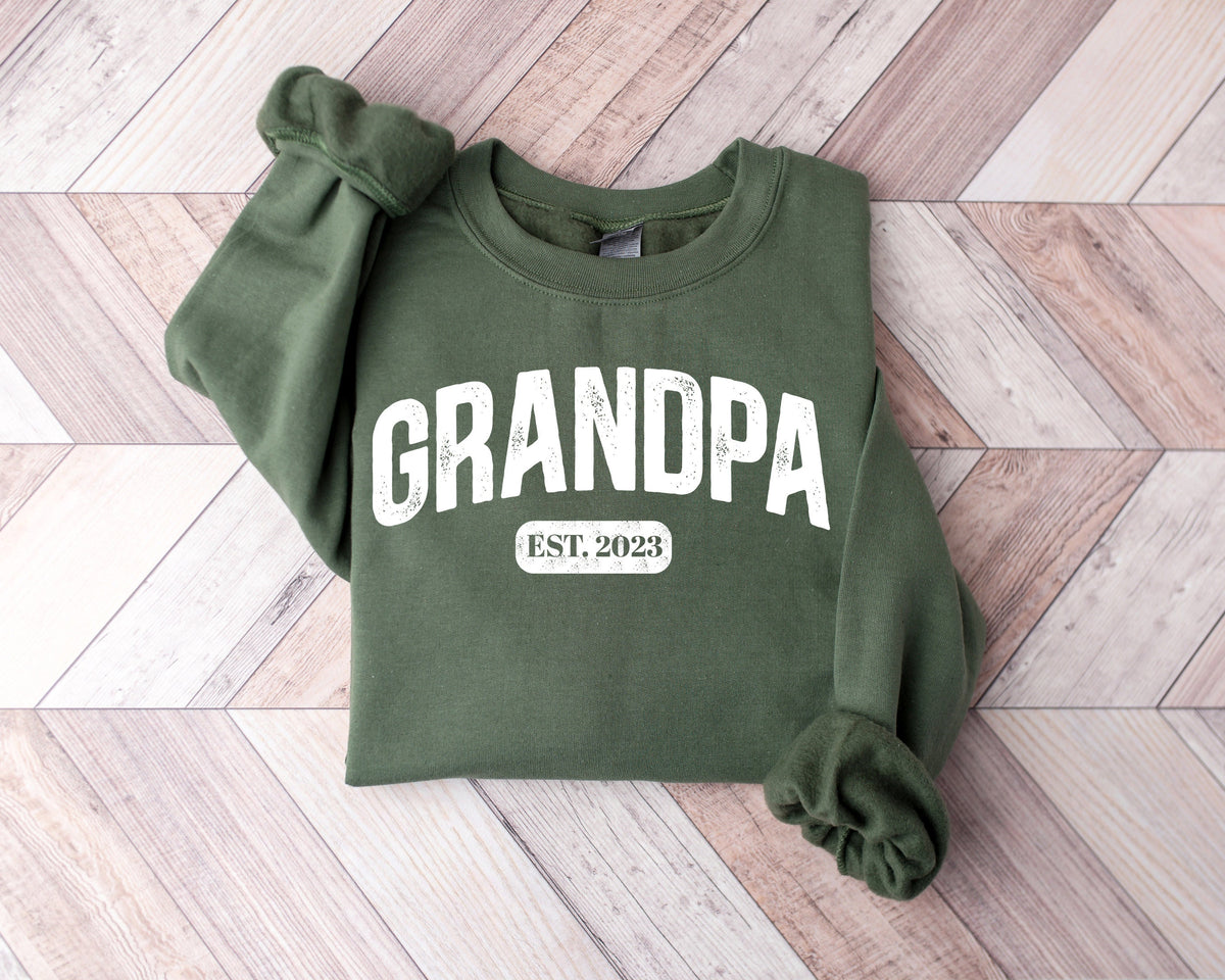 Personalized Grandpa Sweatshirt, Retro Father's Day Gift
