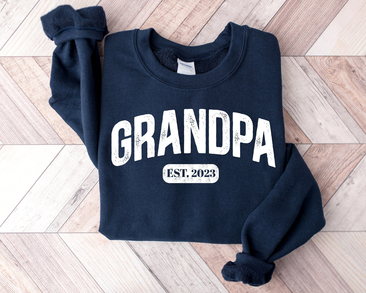 Personalized Grandpa Sweatshirt, Retro Father's Day Gift