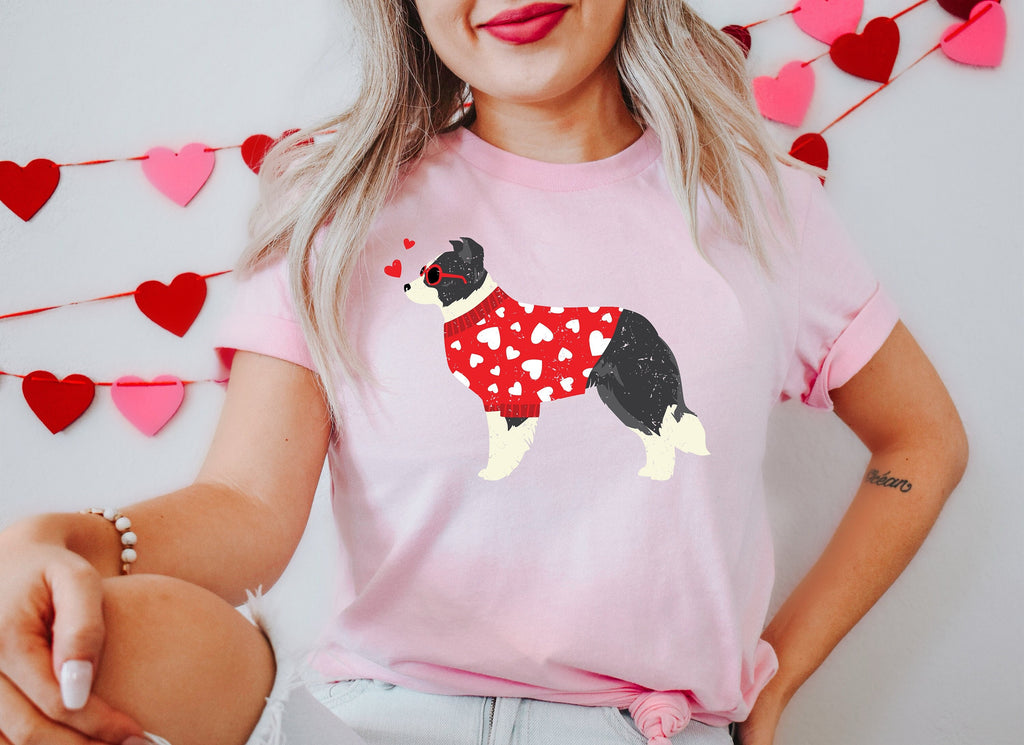Border Collie Mama Valentine's Day Sweatshirt: Dog Mom Shirt