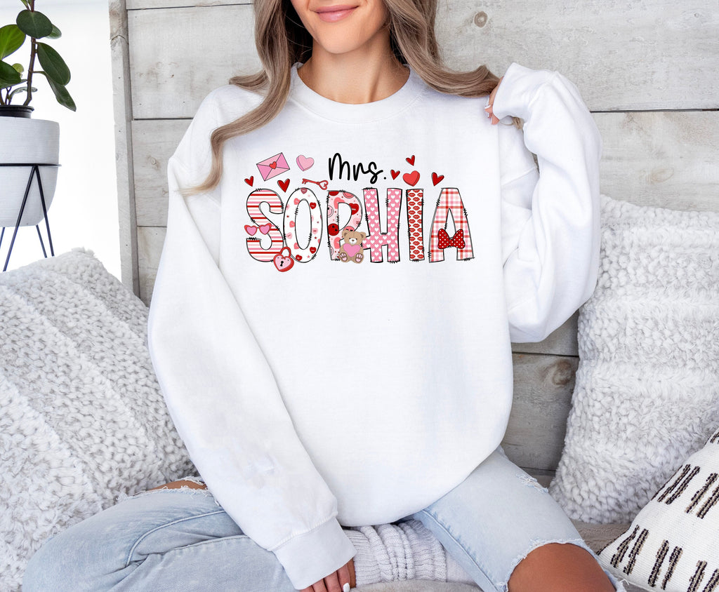 Personalized Teacher Valentine Shirt: Custom Name