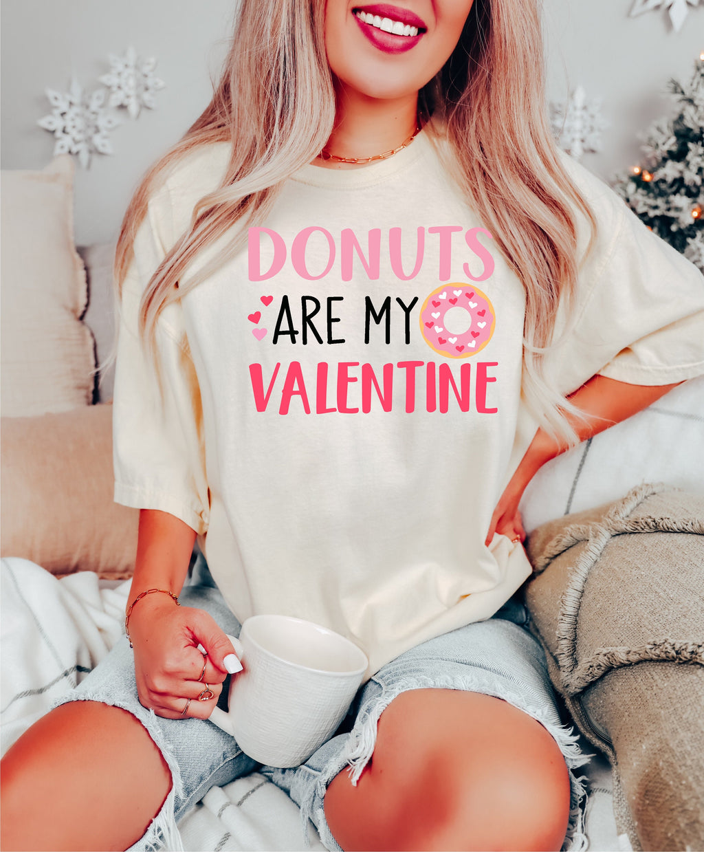 Donuts are My Valentine Shirt | Funny Valentine's Day Donut Lover Tee