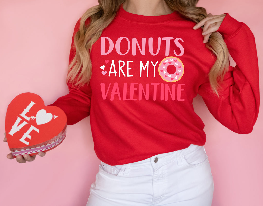 Donuts are My Valentine Shirt | Funny Valentine's Day Donut Lover Tee