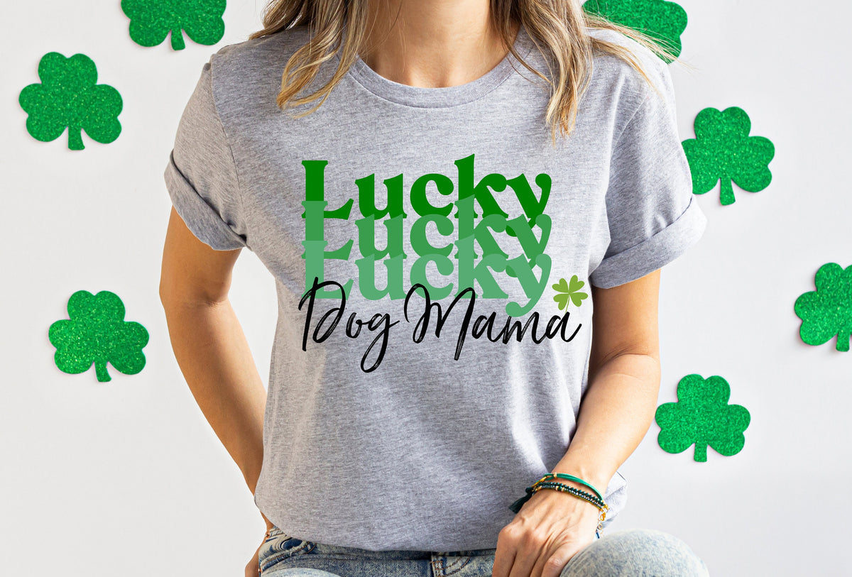 St. Patrick's Day Dog Mom Shirt: Lucky Shamrock Tee