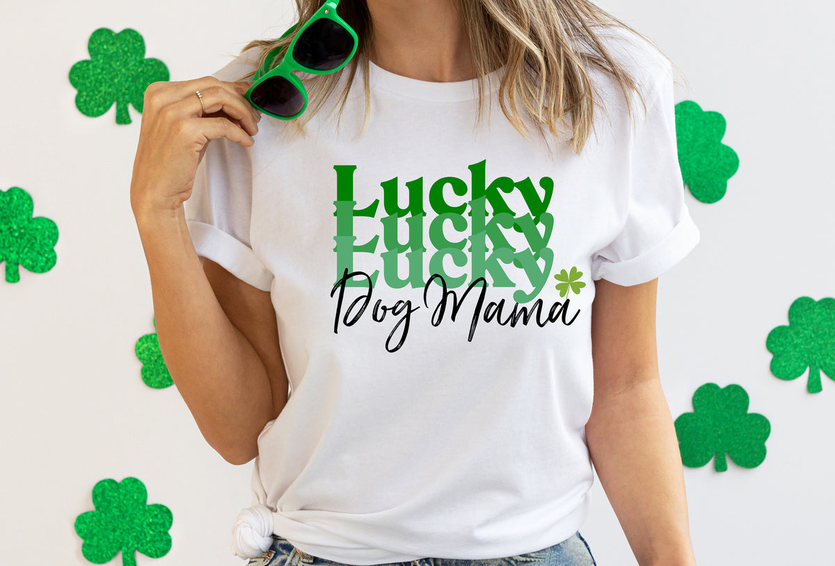 St. Patrick's Day Dog Mom Shirt: Lucky Shamrock Tee