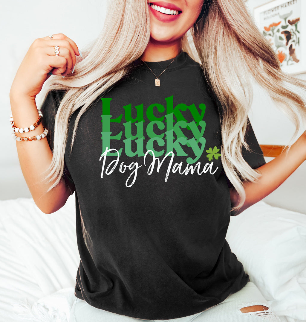 St. Patrick's Day Dog Mom Shirt: Lucky Shamrock Tee